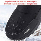 Bottes de neige homme fourrées à enfiler, semelle caoutchouc