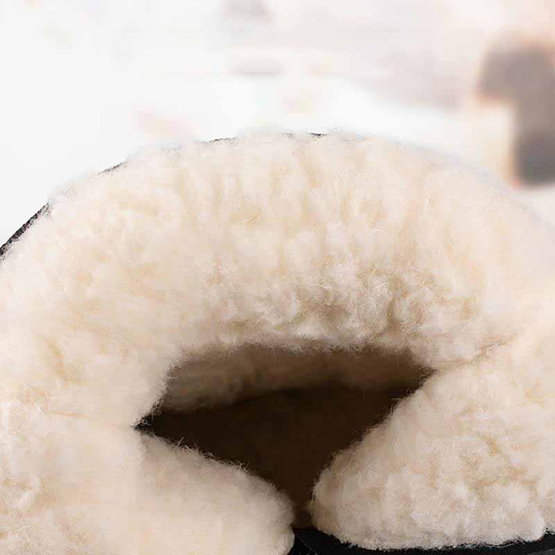 Bottes de neige homme fourrées à enfiler, semelle caoutchouc