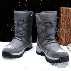 Bottes de neige homme hautes, doublure peluche, imperméables