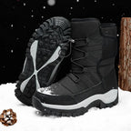 Bottes de neige homme hautes, doublure peluche, imperméables