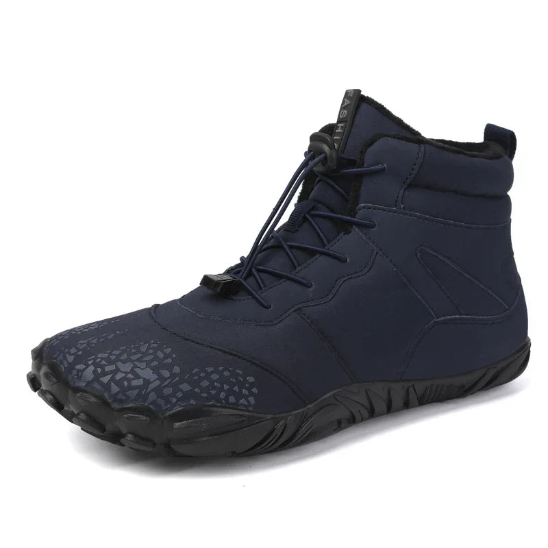 Bottes de neige pieds nus mixtes, doublées, du 36 au 46, bleu