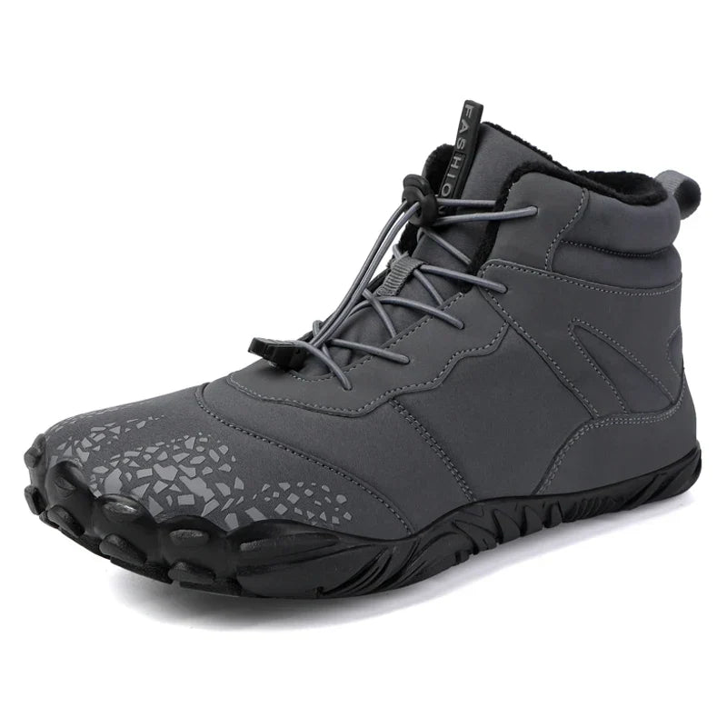 Bottes de neige pieds nus mixtes, doublées, du 36 au 46, gris