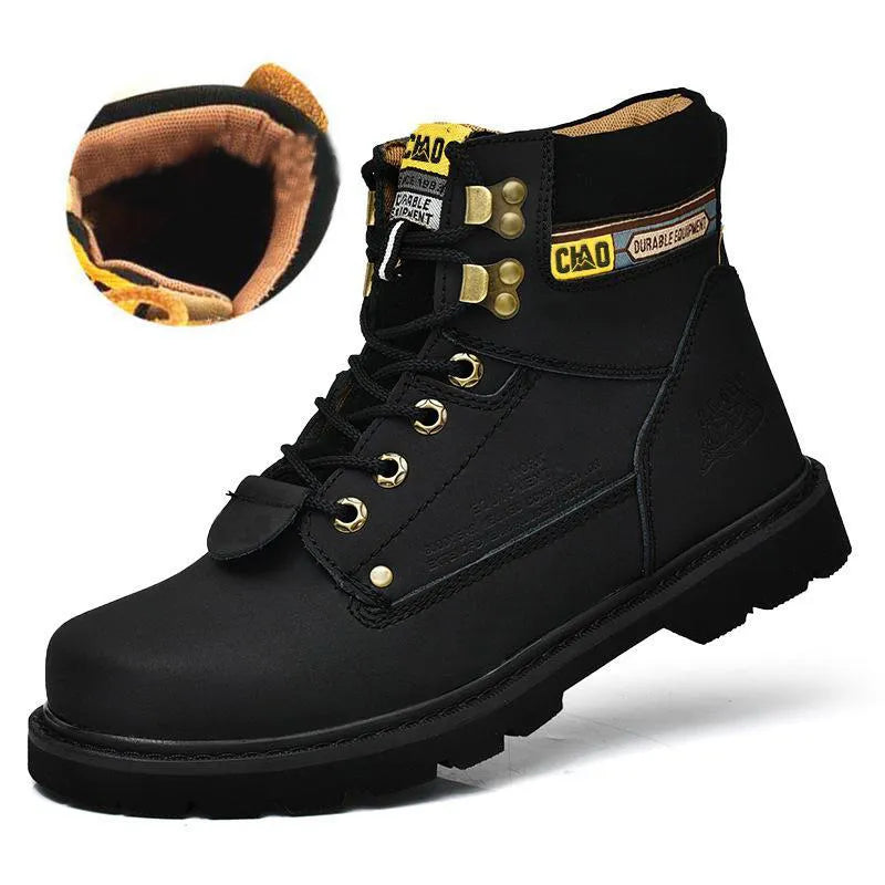 Bottes de neige rétro à lacets, avec ou sans doublure, du 35 au 46, noir