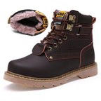 Bottes de neige rétro à lacets, avec ou sans doublure, du 35 au 46, marron terne, doublure fourrée