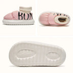 Bottes de neige mixtes en coton, style chausson, antidérapantes