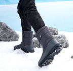 Bottes de neige mixtes mi-mollet, doublure peluche, 36 au 46