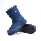 Bottes de neige mixtes mi-mollet, doublure peluche, 36 au 46, bleu