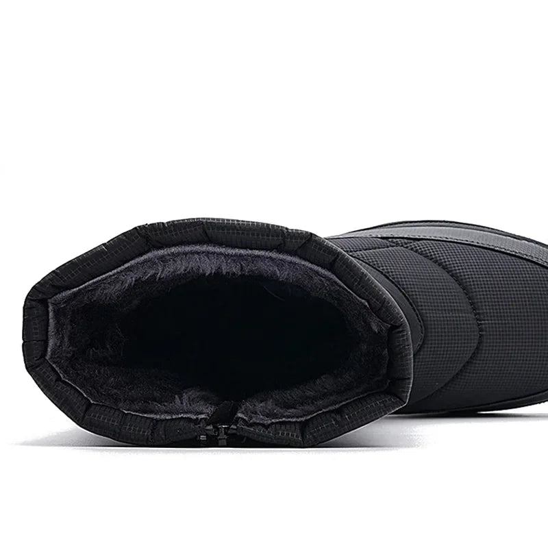 Bottes de neige mixtes mi-mollet, doublure peluche, 36 au 46