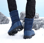 Bottes de neige mixtes mi-mollet, doublure peluche, 36 au 46