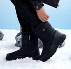Bottes de neige mixtes mi-mollet, doublure peluche, 36 au 46