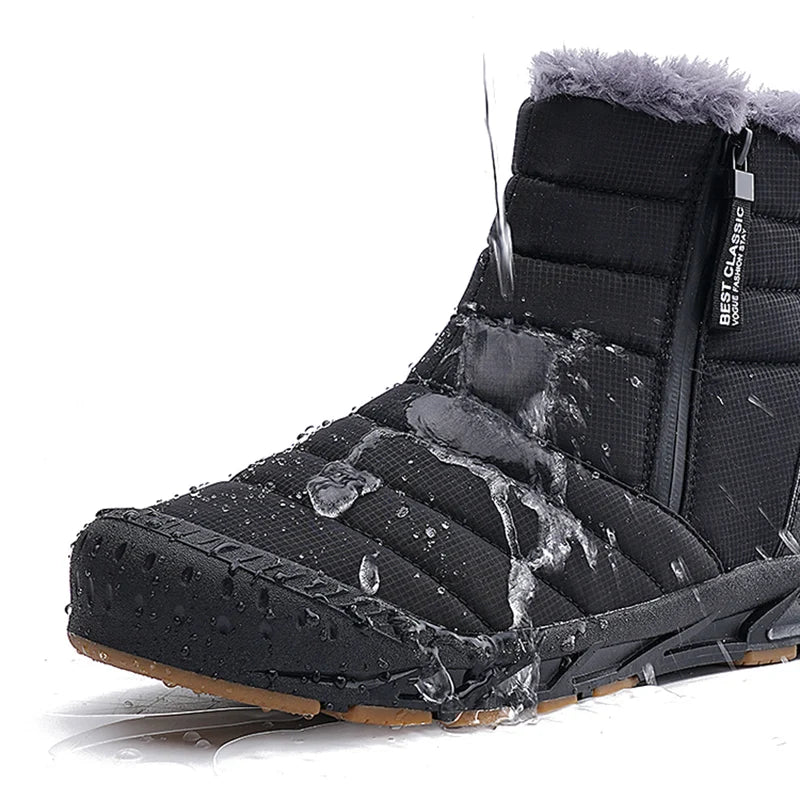Bottes de neige mixtes imperméables, doublure peluche, 36 au 46
