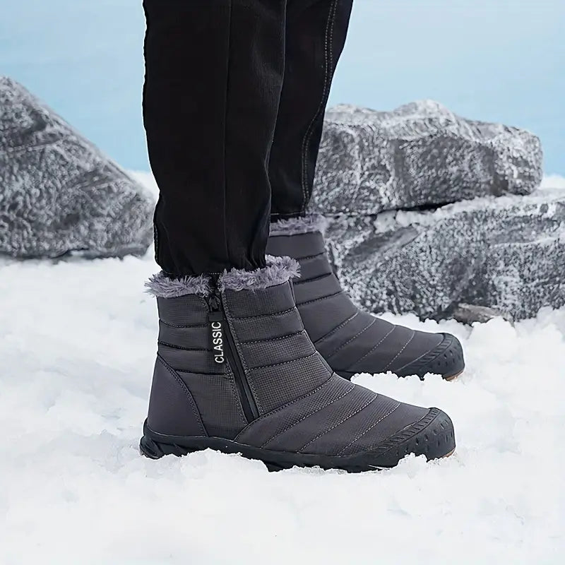 Bottes de neige mixtes imperméables, doublure peluche, 36 au 46