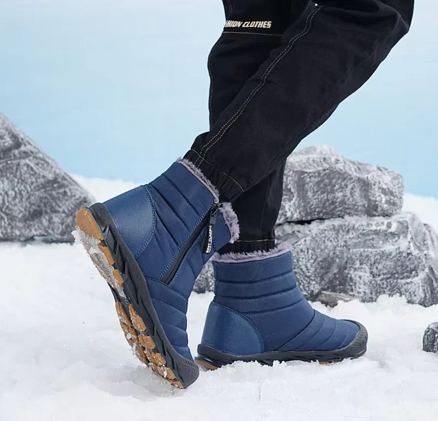 Bottes de neige mixtes imperméables, doublure peluche, 36 au 46