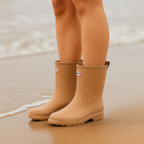 Bottes de pluie femme mi-mollet, doublées, cinq coloris