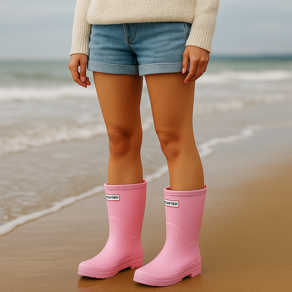 Bottes de pluie femme mi-mollet, doublées, cinq coloris