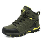 Bottes de randonnée d'hiver mixtes, doublure chaude, vert
