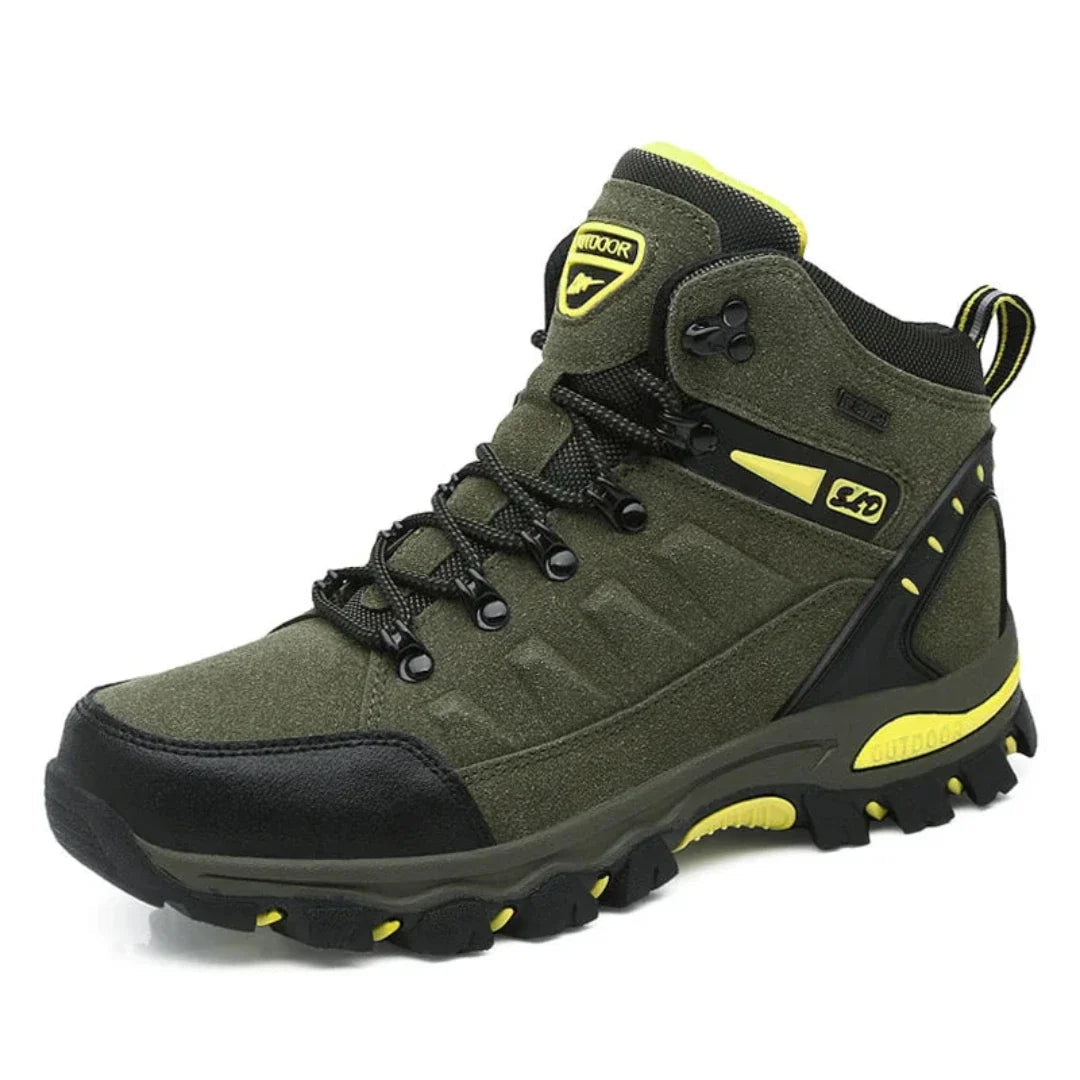 Bottes de randonnée d'hiver mixtes, doublure chaude, vert