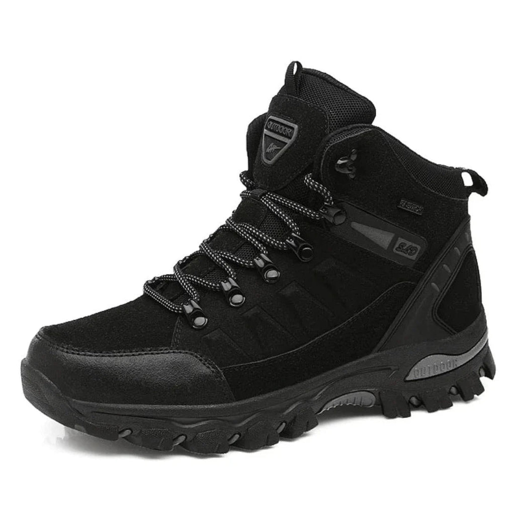 Bottes de randonnée d'hiver mixtes, doublure chaude, noir