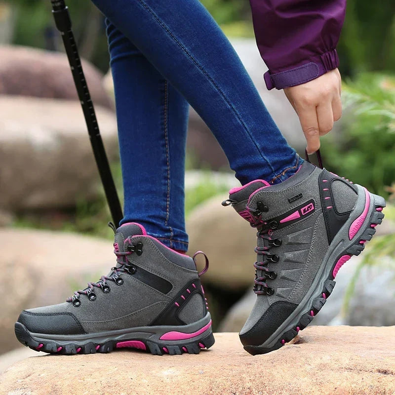 Bottes de randonnée d'hiver mixtes, doublure chaude