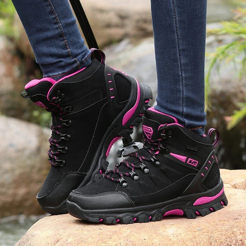 Bottes de randonnée d'hiver mixtes, doublure chaude