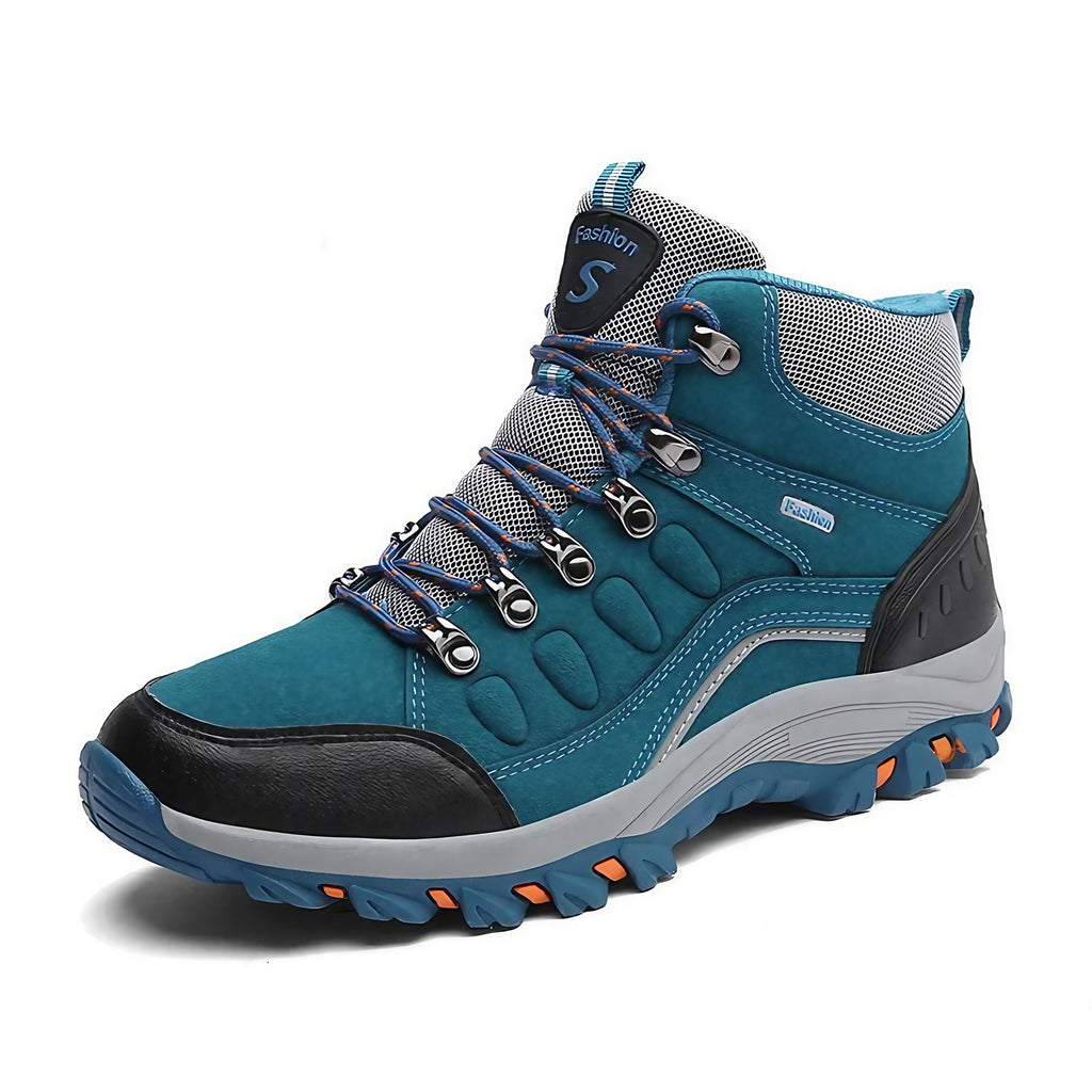 Chaussures de randonnée montantes imperméables, unisexe, bleu