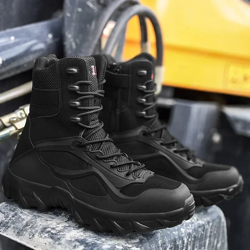 Bottes de randonnée homme tactiques, bout renforcé, sable ou noir