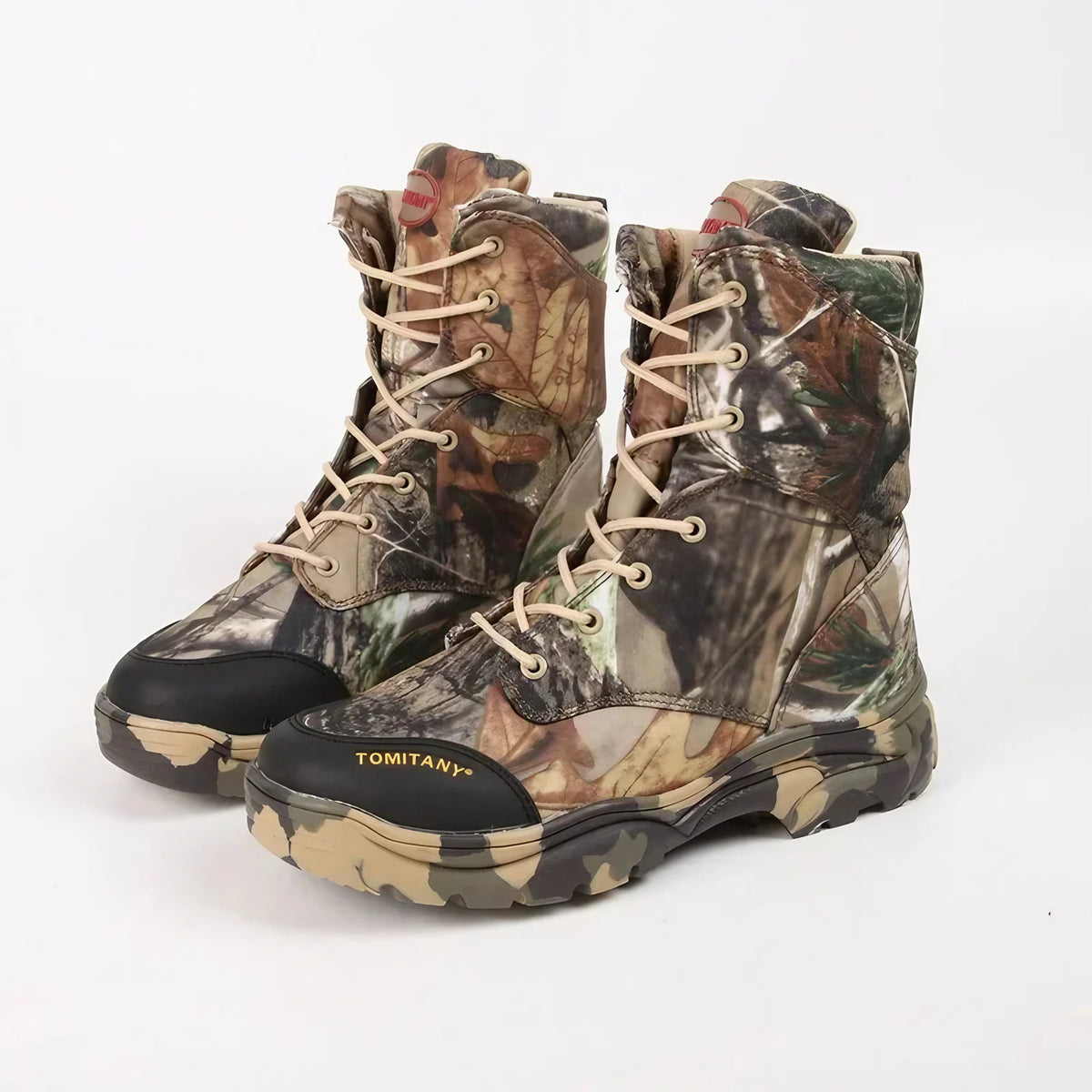 Chaussures de randonnée montantes camouflage, membrane imperméable