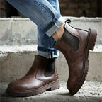 Bottes de sécurité homme à embout acier, montantes et imperméables