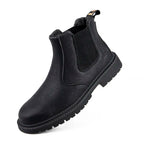 Bottes de sécurité homme à embout acier, montantes et imperméables, noir