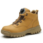 Chaussures de sécurité montantes imperméables, embout acier, jaune