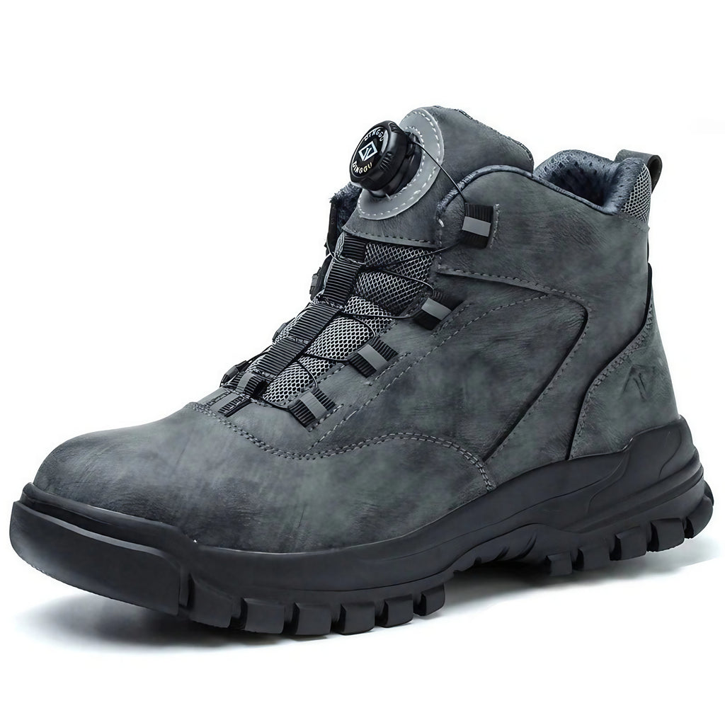 Chaussures de sécurité montantes imperméables, embout acier, gris