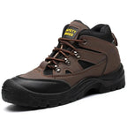 Bottes de sécurité homme à embout acier, marron, du 39 au 46