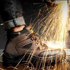 Bottes de sécurité homme à embout acier, marron, du 39 au 46