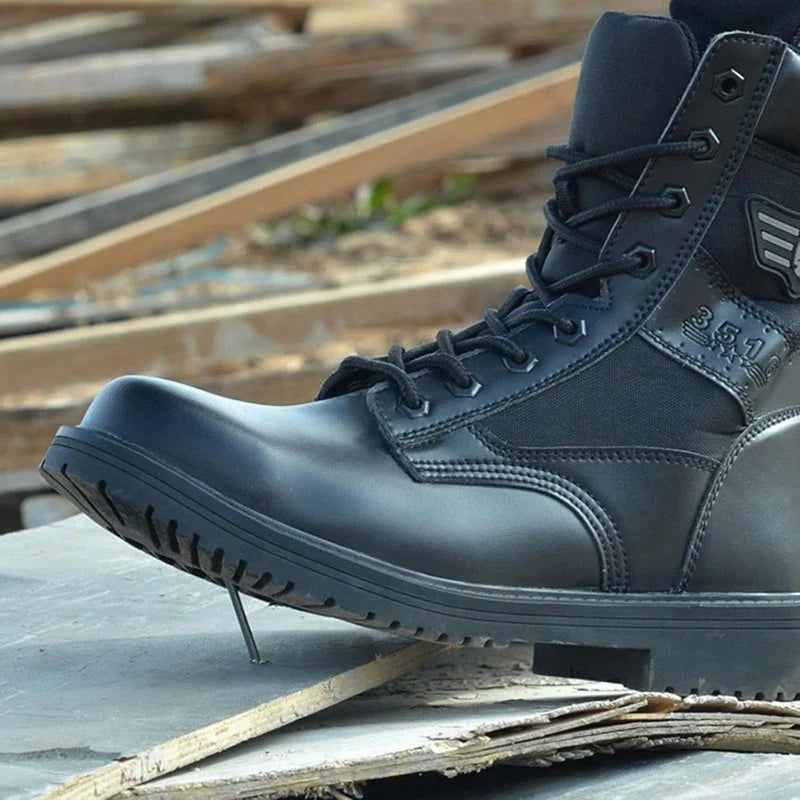 Bottes de sécurité mixtes à embout acier, semelle antidérapante