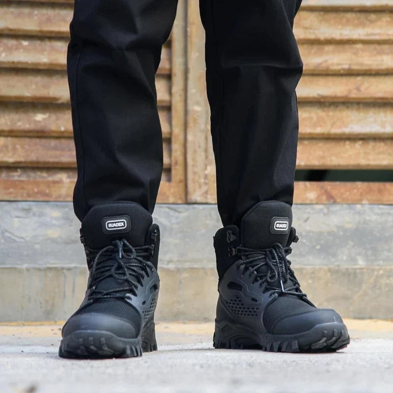 Bottes de sécurité unisexe à embout acier, tige imperméable