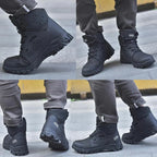 Bottes de sécurité unisexe à embout acier, tige imperméable