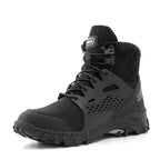 Bottes de sécurité unisexe à embout acier, tige imperméable, noir