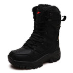 Bottes de randonnée tactiques mixtes, semelle EVA, option fourrée, noir, fourré