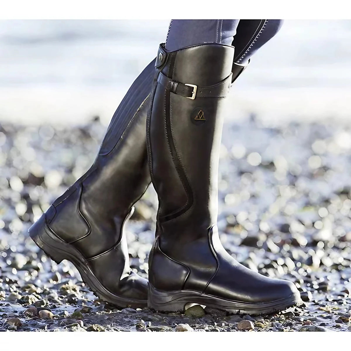 Bottes d'hiver femme imperméables, doublure isolante, noir