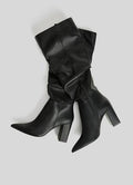 Bottes femme noires pour l'hiver, tige haute, du 34 au 39, noir