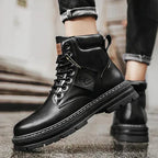 Bottes homme doublées, semelle antidérapante, du 39 au 45, noir
