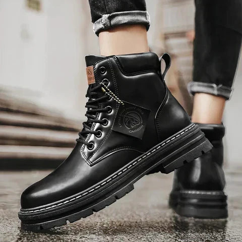 Bottes homme doublées, semelle antidérapante, du 39 au 45, noir