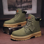 Bottes homme doublées, semelle antidérapante, du 39 au 45, vert