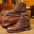 Bottes homme à fermeture éclair, marron ou noir, marron