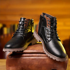 Bottes homme à fermeture éclair, marron ou noir