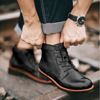 Bottes homme imperméabilisées, semelle adhérente, marron ou noir