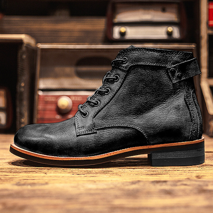 Bottes homme imperméabilisées, semelle adhérente, marron ou noir