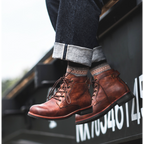 Bottes homme imperméabilisées, semelle adhérente, marron ou noir