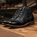 Bottes homme à semelle antidérapante, noir ou marron, du 38 au 48, noir