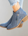 Bottes orthopédiques femme, semelle rembourrée, quatre coloris, bleu